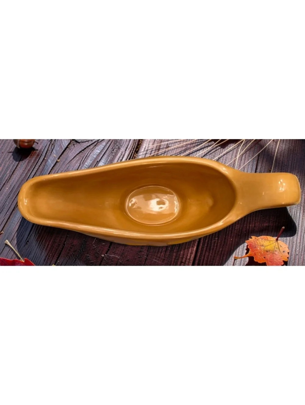 Pottery Barn Sausalito Amber Gravy Boat 9